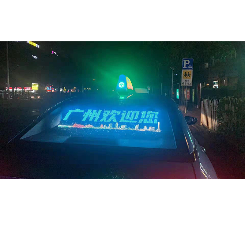 網(wǎng)約車(chē)后窗LED透明顯示屏04